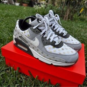 Nike Air Max 90 NRG ‘Venn Diagram - Grey Fog Polka Dot” running shoes (M 10)